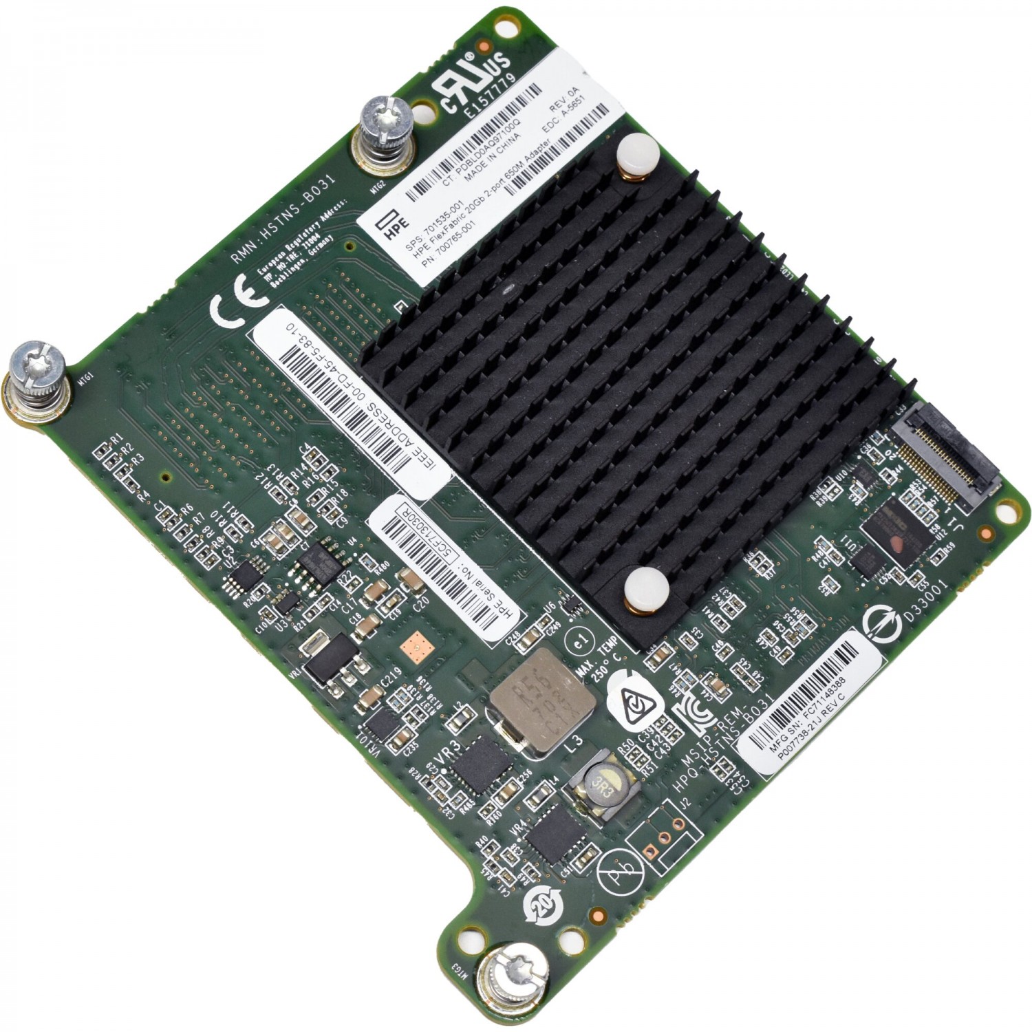 Placa de retea blade HP FlexFabric 20Gb 2-port 650M 701535-001 700765-001 Diverse Server
