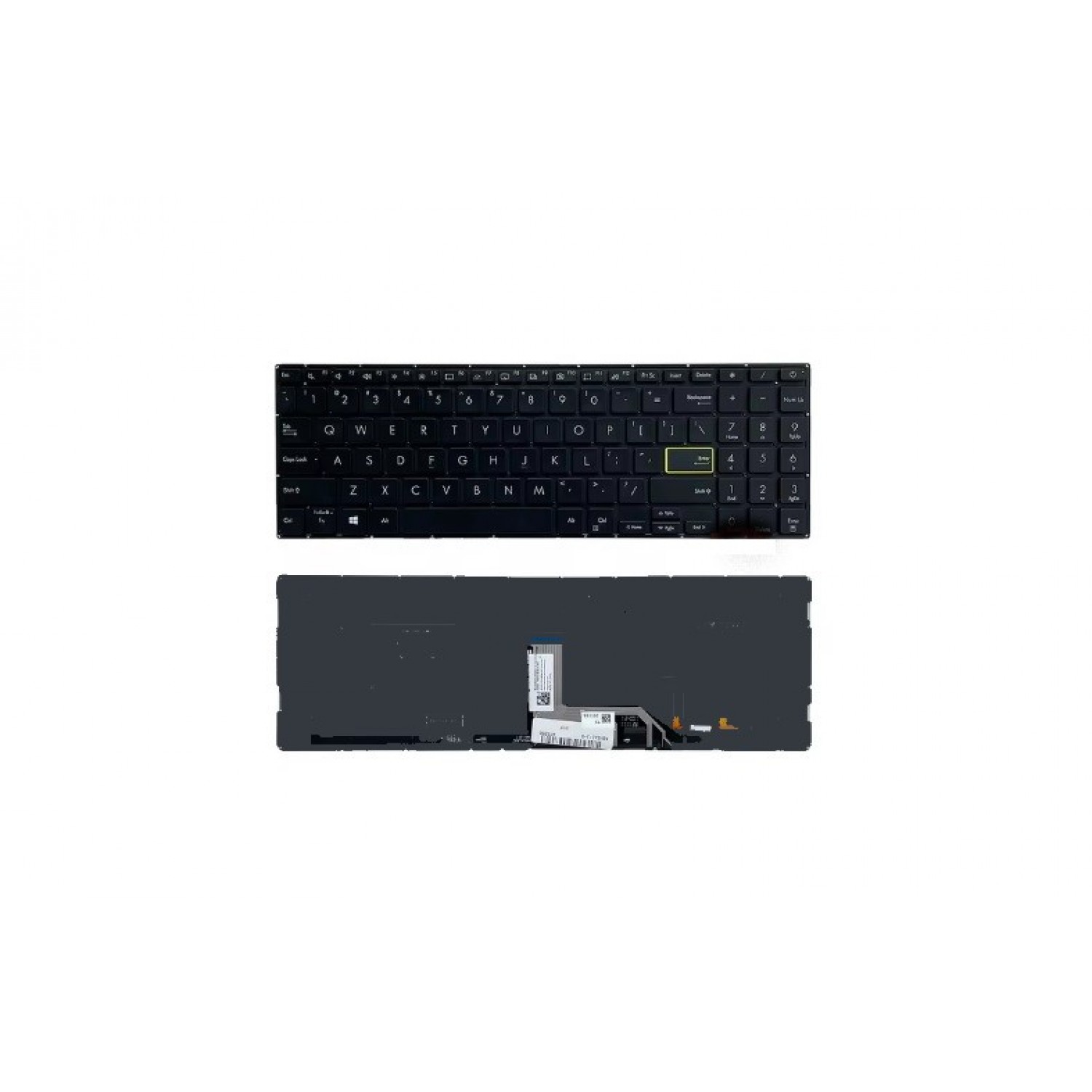 Tastatura laptop noua ASUS X513 BLACK Backlit Without frame US Noi