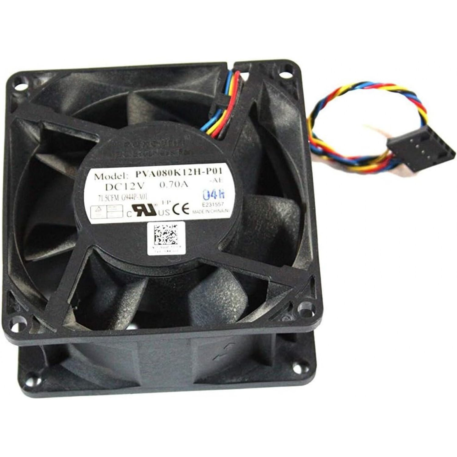 Ventilator Foxconn 12V 0.7A 80mm x 80mm x 38mm 71.5CFM PVA080K12H-P01 0G944P Alte componente PC