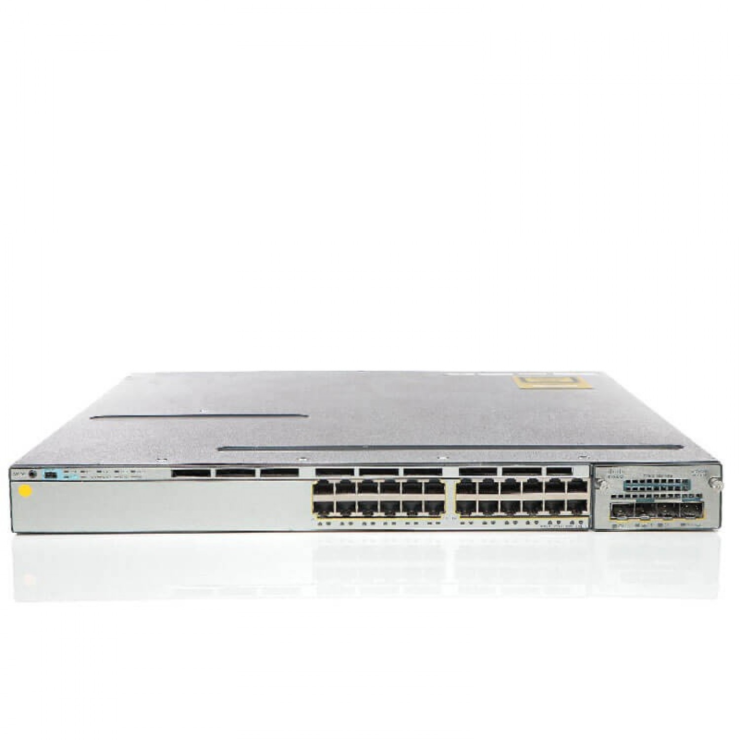 Switch Cisco Catalyst WS-C3750X-24P-S PoE 24 x Rj-45 10/100/1000Mbps cu 2 X PSU 715W si modul C3KX-NM-1G Switch-uri