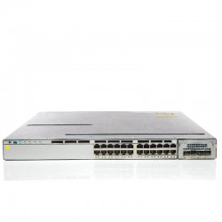 Switch Cisco Catalyst WS-C3750X-24P-S PoE 24 x Rj-45 10/100/1000Mbps cu 2 X PSU 715W si modul C3KX-NM-1G