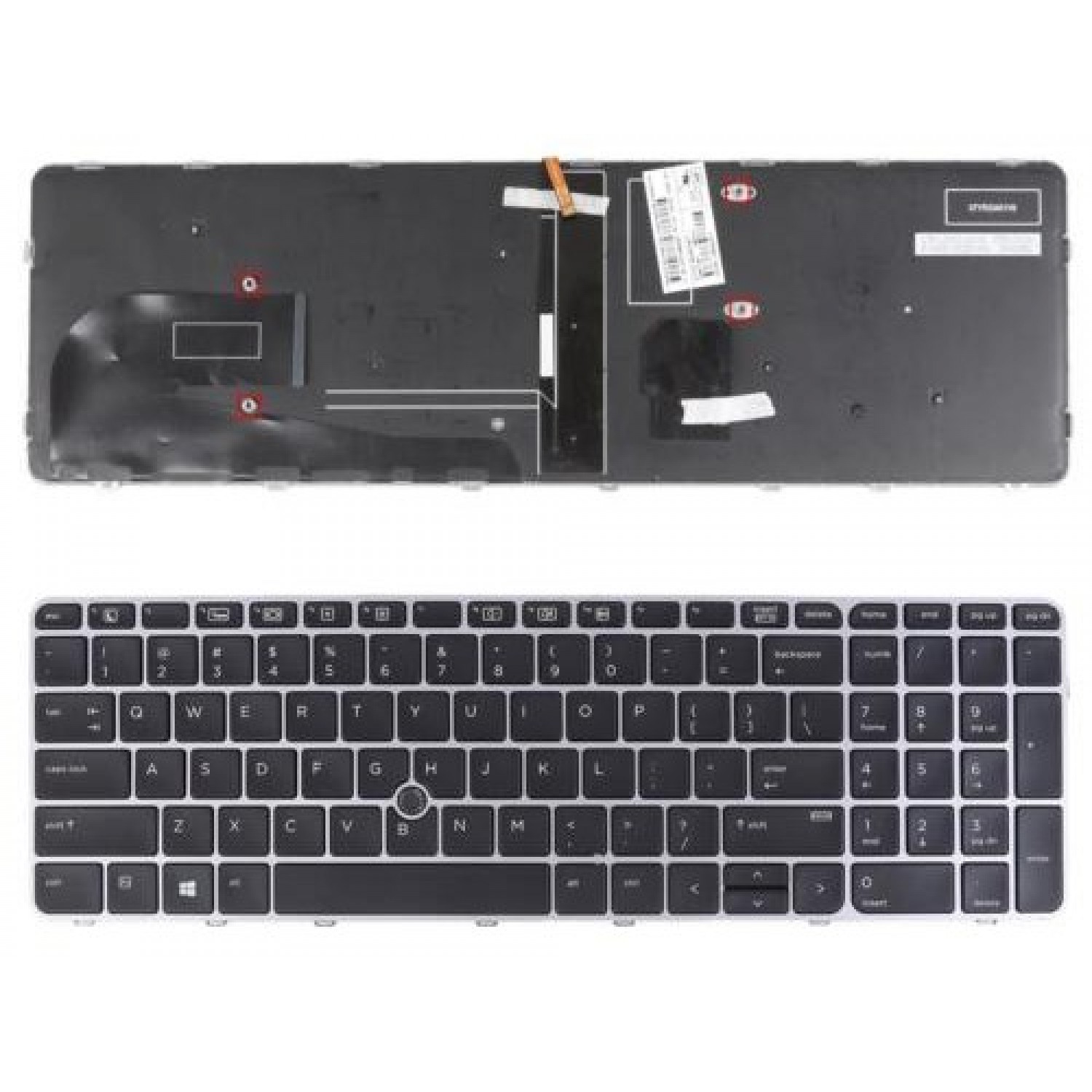 Tastatura laptop noua HP EliteBook 755 G3 850 G3 850 G4 ZBook 15u G3 G4 SILVER FRAME BLACK (with point,Backlit,Win8)