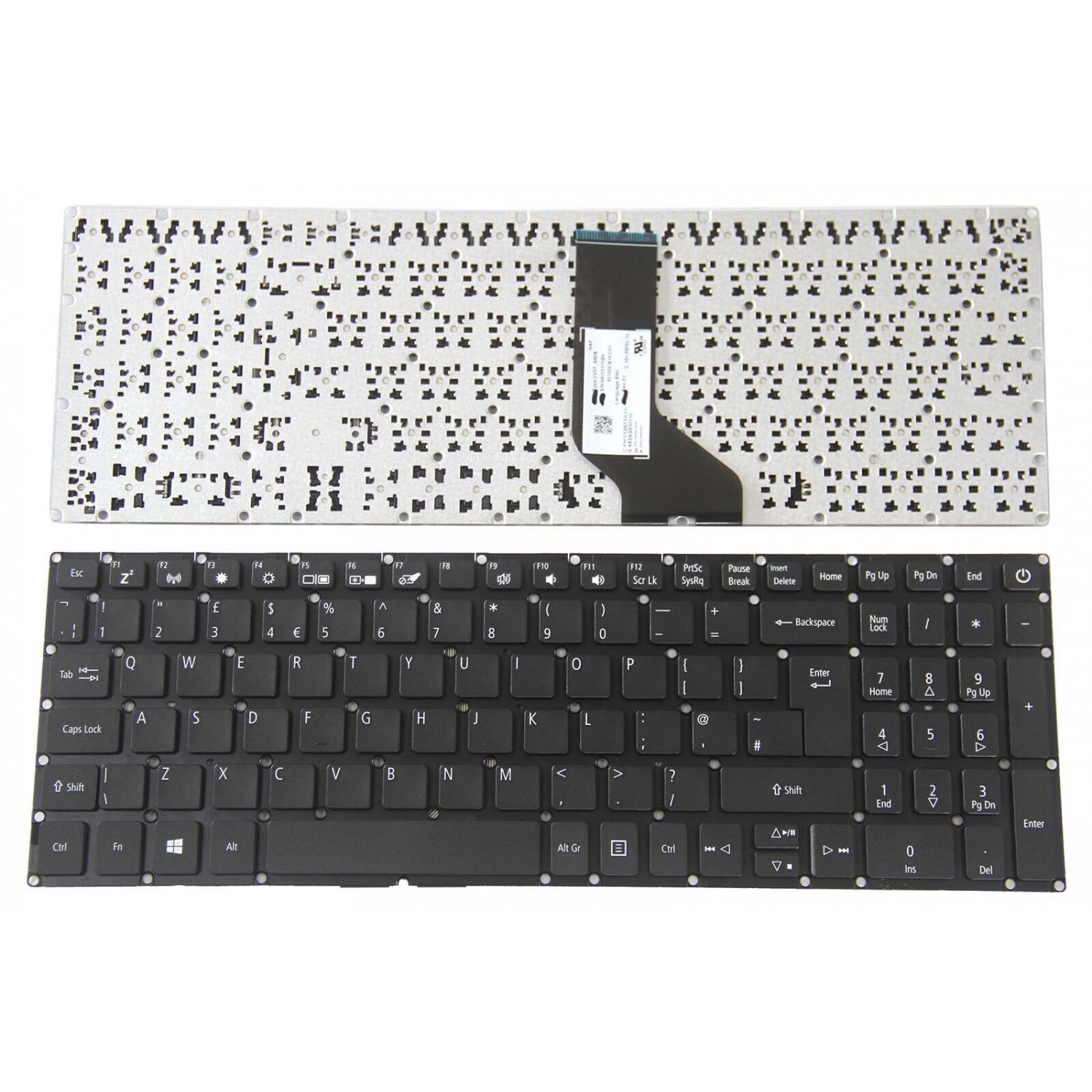 Tastatura laptop noua ACER Aspire 3 A315-41 A315-41-R7V9 A315-41-R23T A315-41G-R9S0 A315-51 A315-51G A515-51G A517-51G A315-21 A315-21G-99N8 BLACK UK Noi