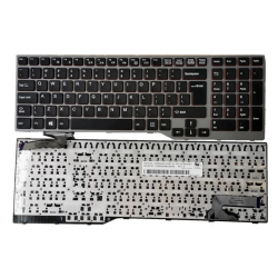 Tastatura laptop noua Fujitsu Lifebook E753 E754 GRAY FRAME BLACK US