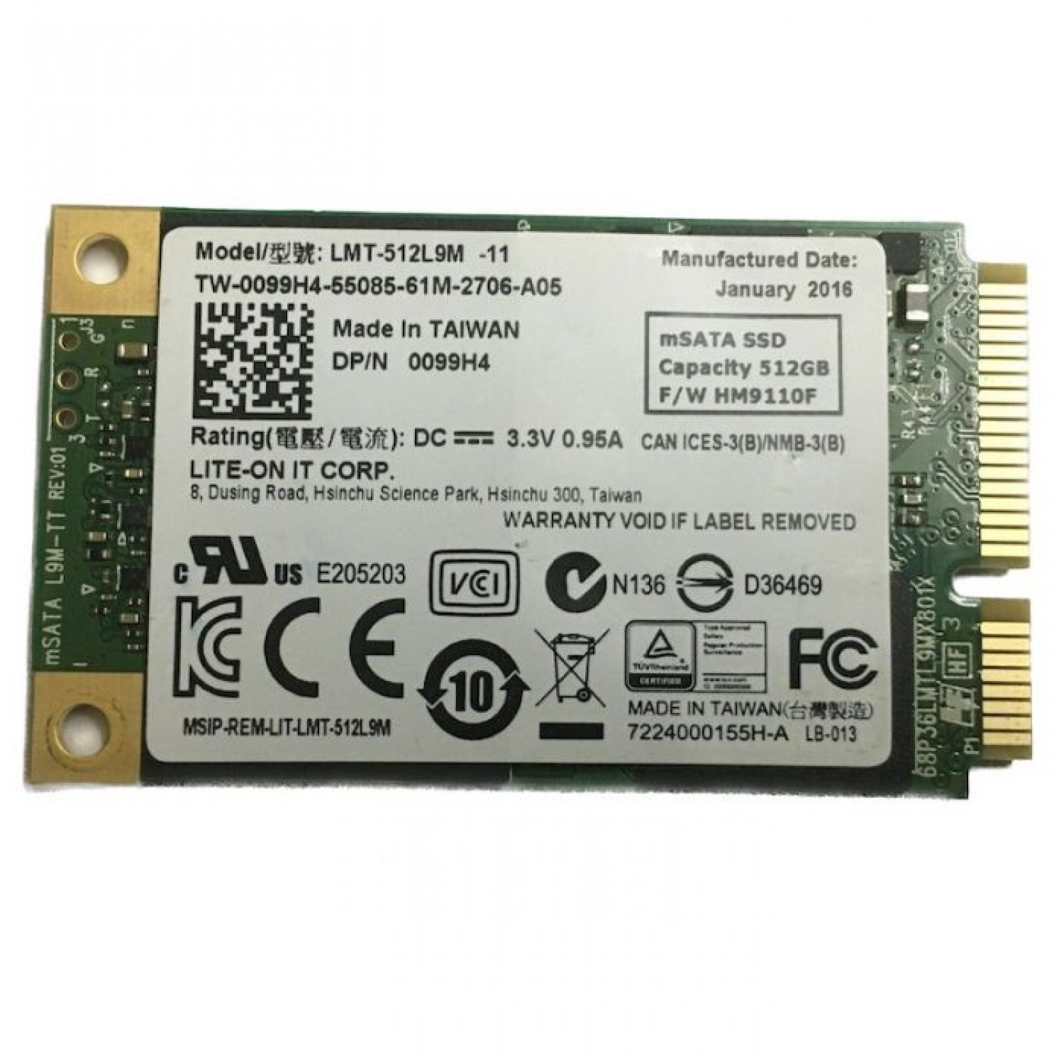 Mini SSD MSATA 512GB 6Gb/S Mini PCI-E 6430u E7240 E7440 E7450 E7250 0099H4 Hard Disk-uri