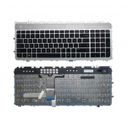 Tastatura laptop noua HP ENVY 17-3000 17-3200 17t-3000 17t-3200 Series SILVER FRAME BLACK (Backlit) US