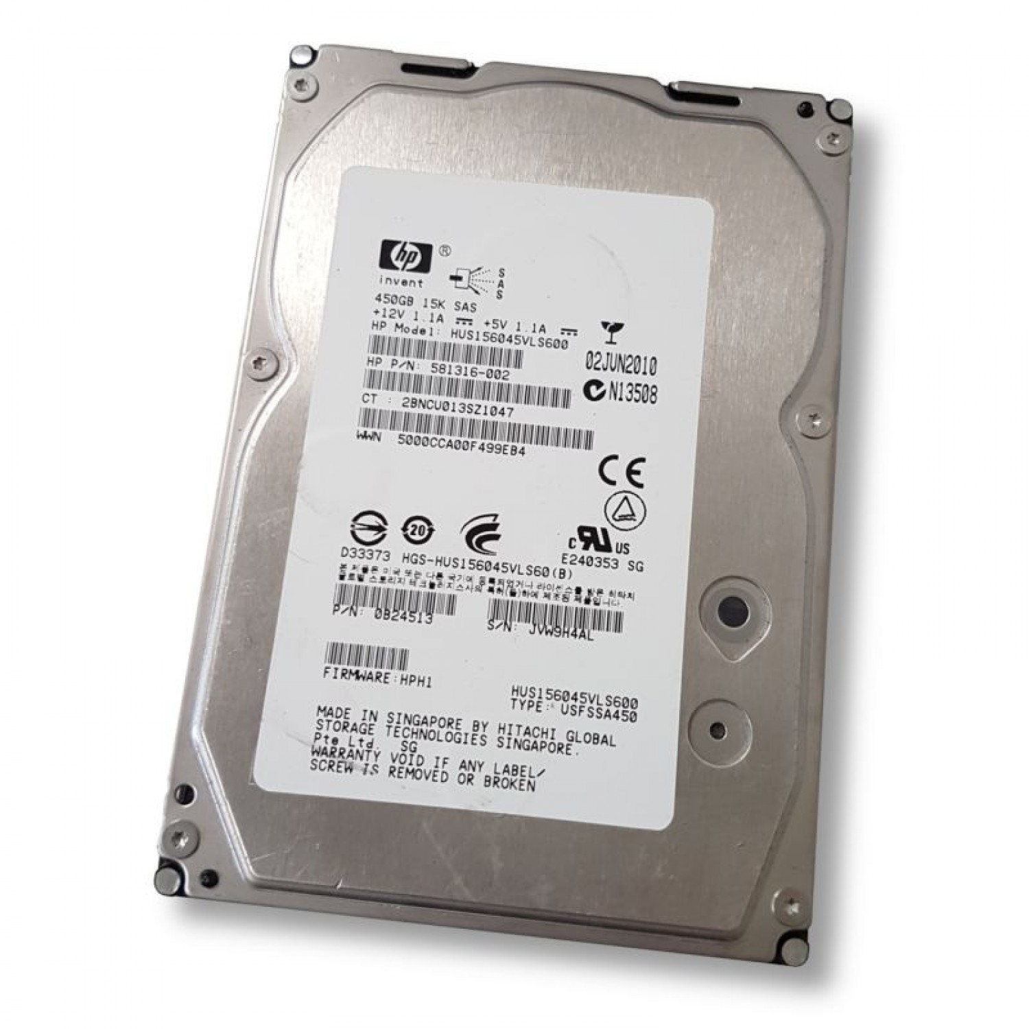 Hard disk server HP 450GB 15K 3.5'' SAS 581316-002 Hardisk-uri Server