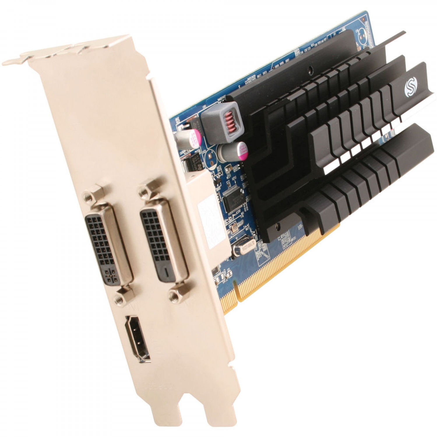 Placa video PC second hand Flex Sapphire Radeon HD6450 1GB DDR3 64-bit 2 X DVI 1 X HDMI PCI-e Placi Video PC