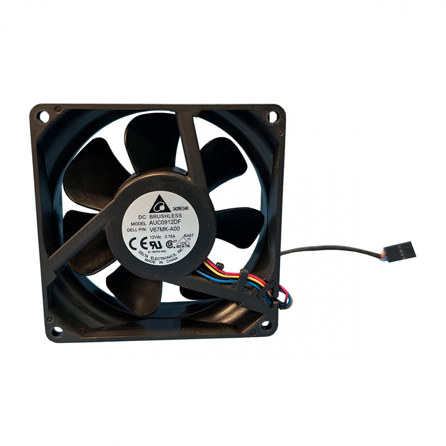 Ventilator DELTA Electronics Dell Precision T3610 12V 0.75A 90x90x30mm DP/N 166G7 mufa 4pini Alte componente PC