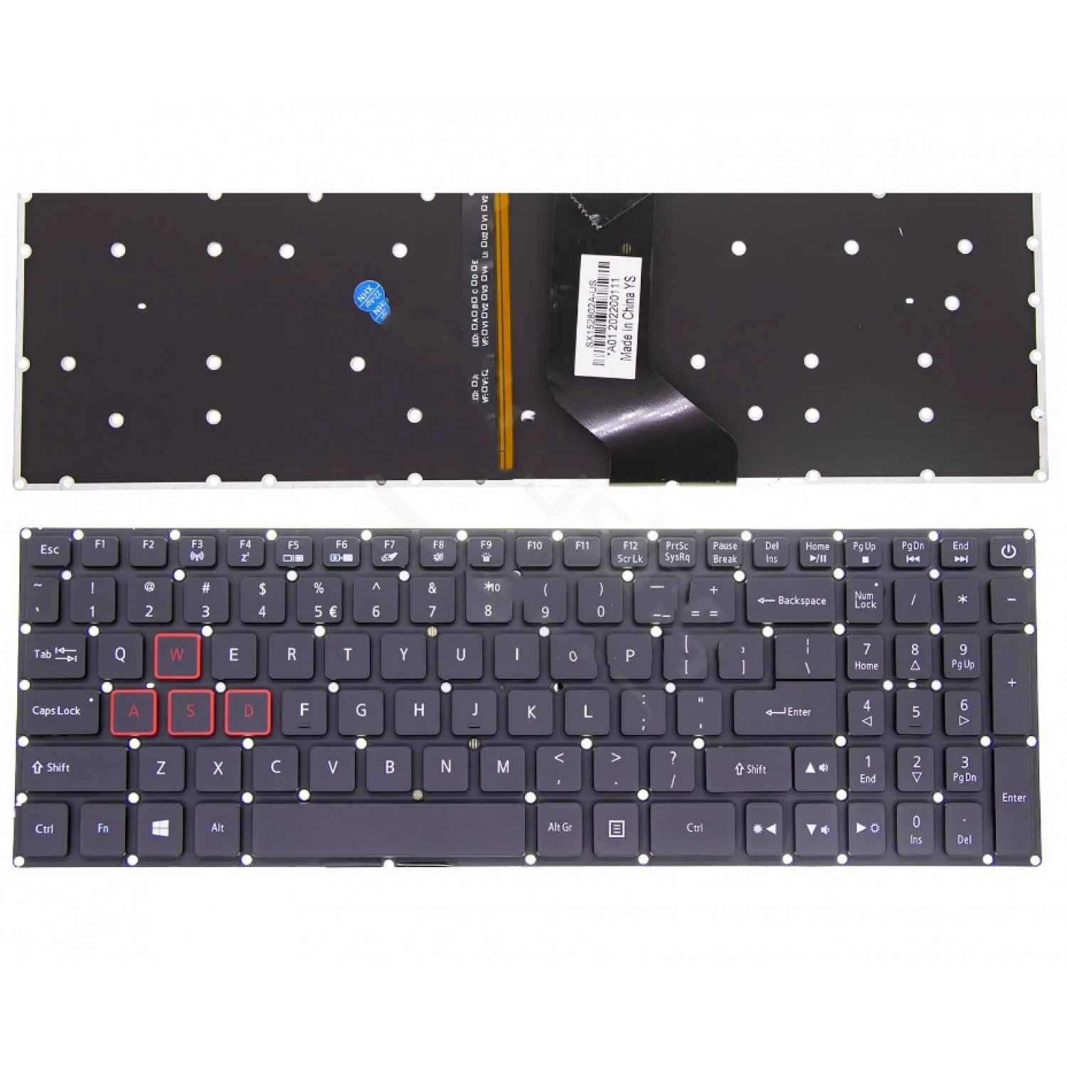 Tastatura laptop noua Acer Predator Helios 300 G3-571 G3-572 PH315-51 PH317-51 BLACK Backlit US Noi