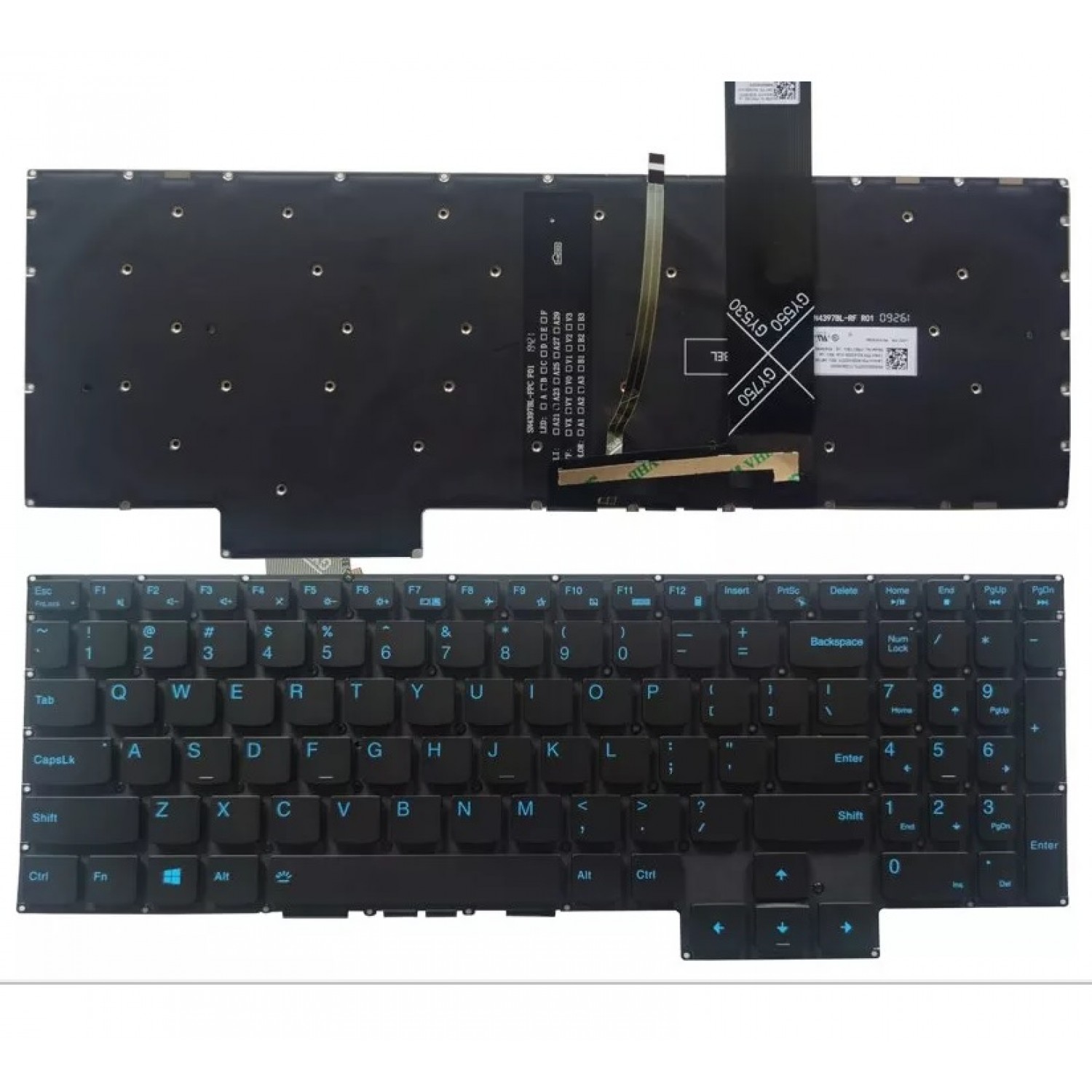 Tastatura laptop noua Lenovo Ideapad Gaming 3-15imh05 15arh05 15ach GY530 BLACK Blacklit Blue US Noi