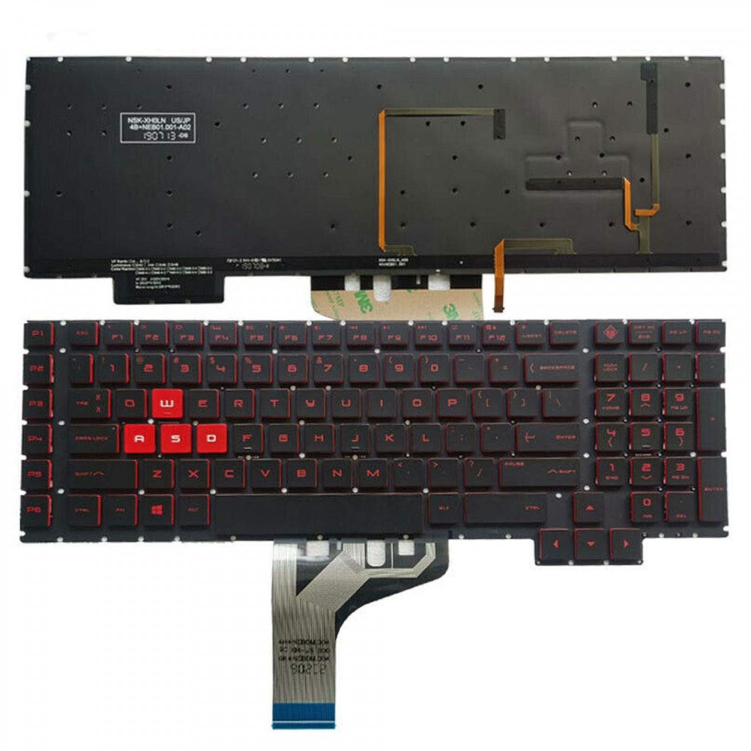Tastatura laptop noua HP Omen 17-AN000 17-AN001CA 17-AN008CA 17-AN010CA 17-AN020CA BLACK (Backlit,Without FRAME,Red Printing)UK Noi