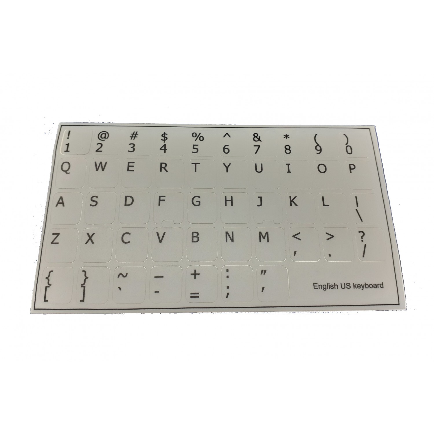 Sticker tastatura laptop nou Alb-gri cu litere negre US
