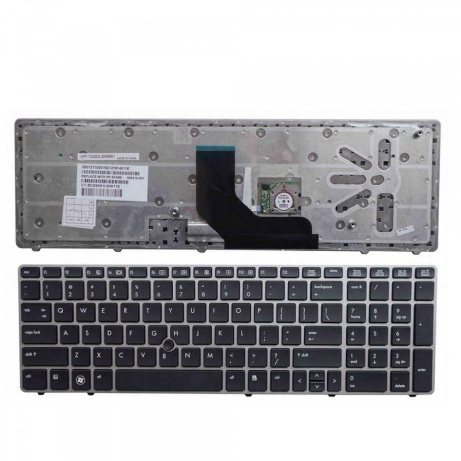 Tastatura laptop second hand HP Elitebook 8560p US 641181-001 Second Hand