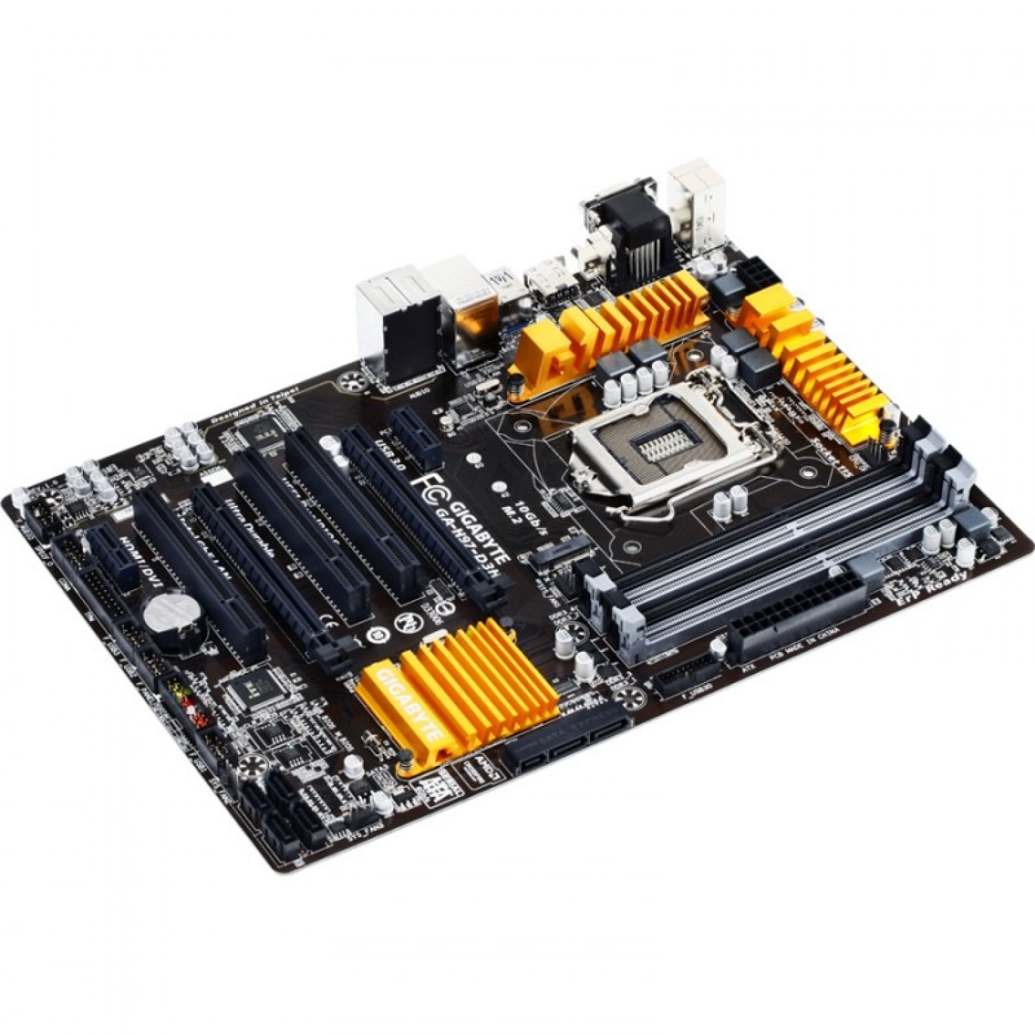 Kit placa de baza PC GIGABYTE GA-H97-D3H cooler, procesor G1840 si 8GB DDR3 (4 x 2Gb) LGA1150 Placi Video PC
