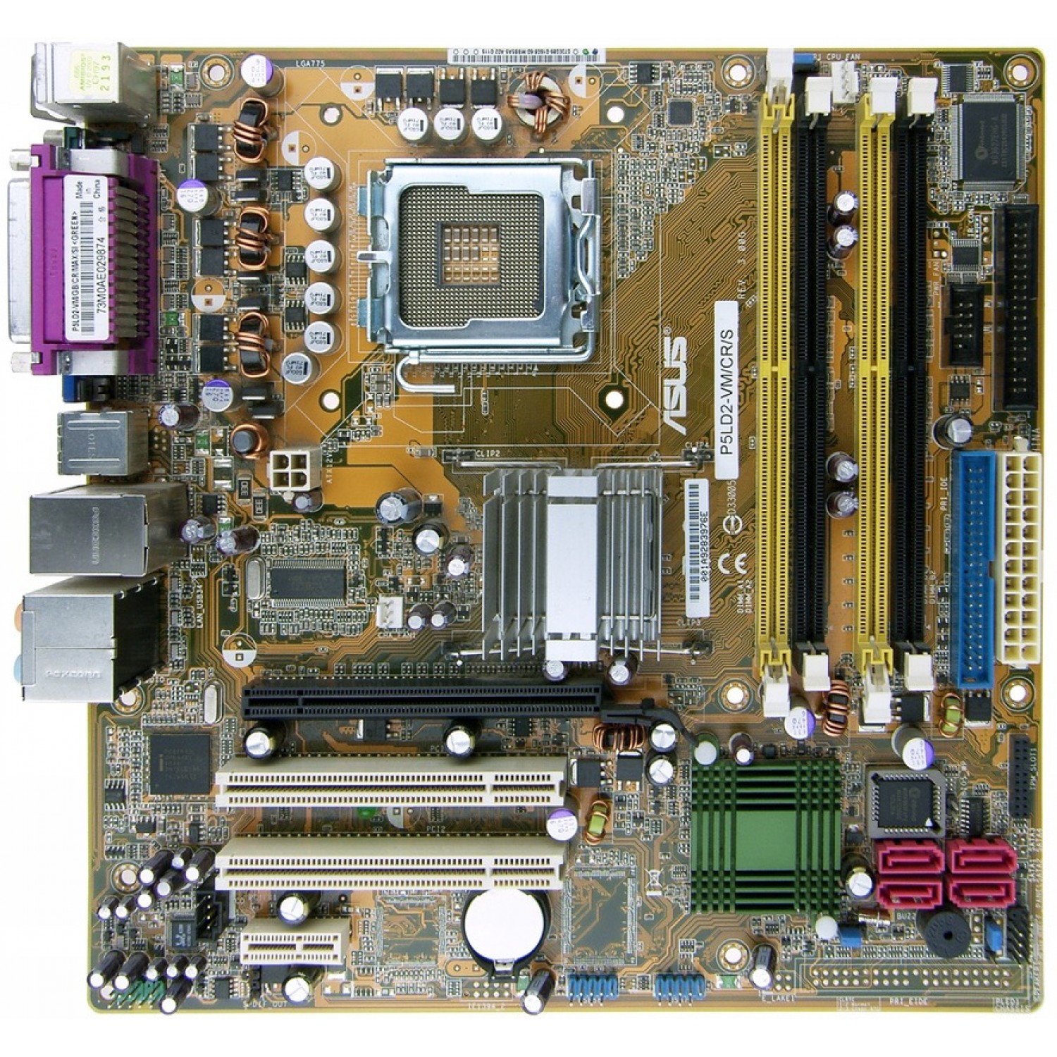 Placa de baza PC Second hand Asus P5LD2 VM/S cu procesor E6300 si cooler LGA775 Second Hand