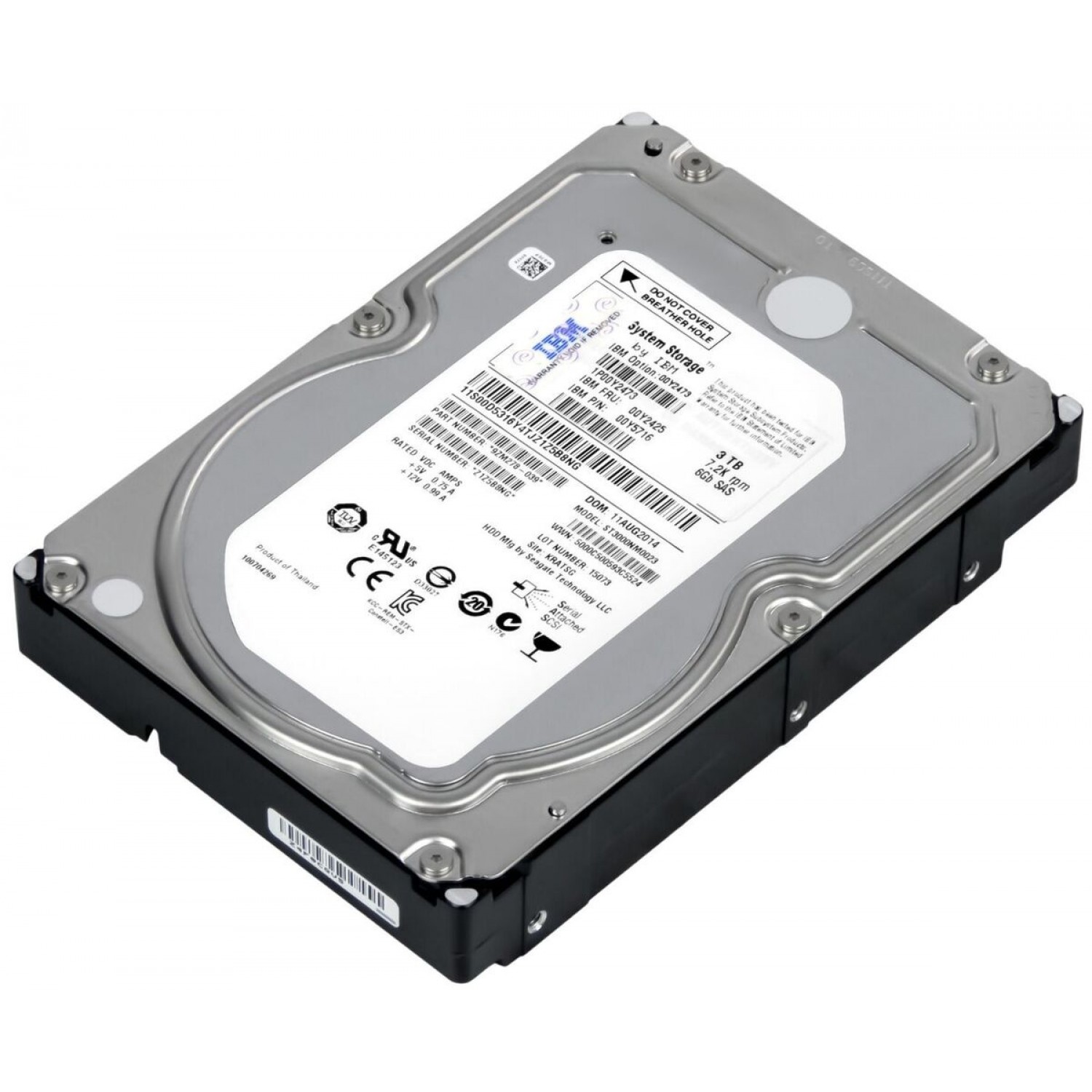 Hard disk server IBM 3TB 7.2K SAS 6Gb 3.5'' ST3000NM0023 FRU 81Y9879 Hardisk-uri Server