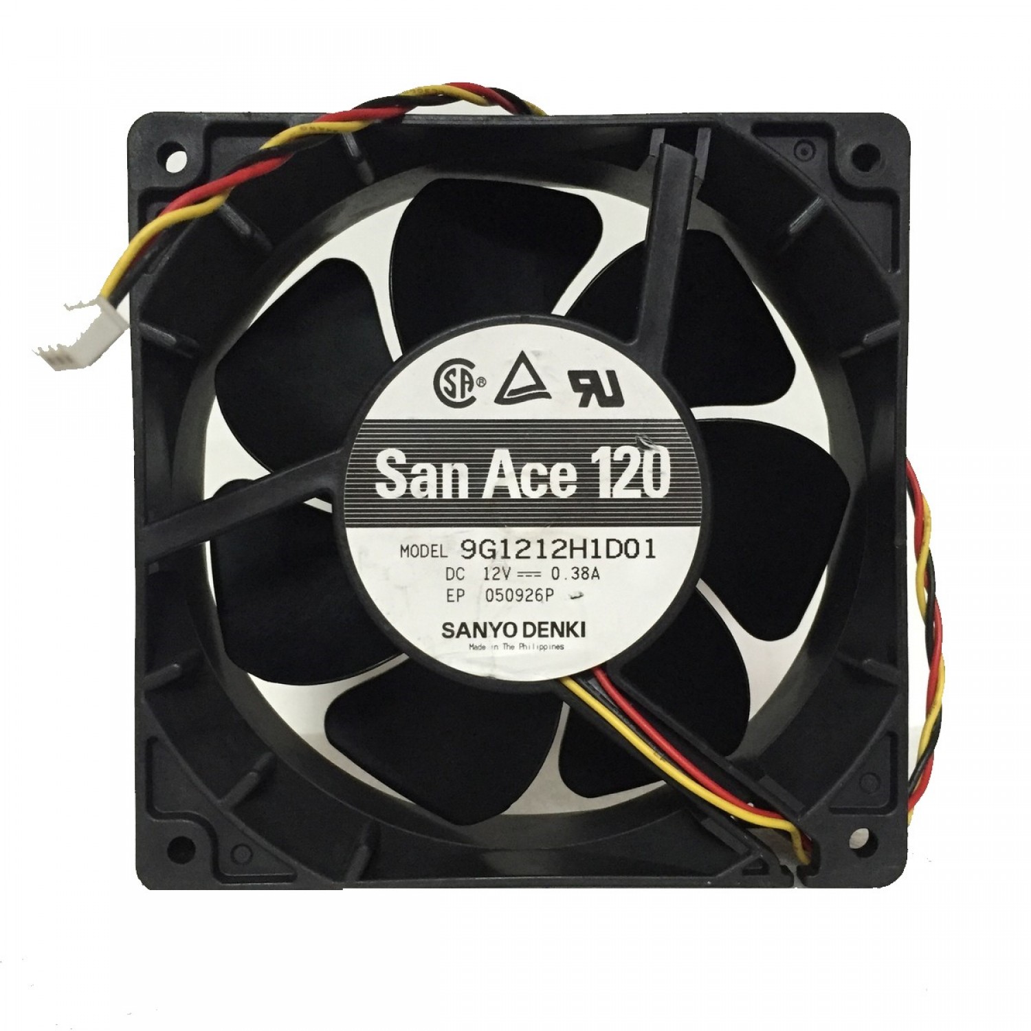 Ventilator San Ace 120 model 9G1212H1D01 12V 0.38A 3 fire Alte componente PC