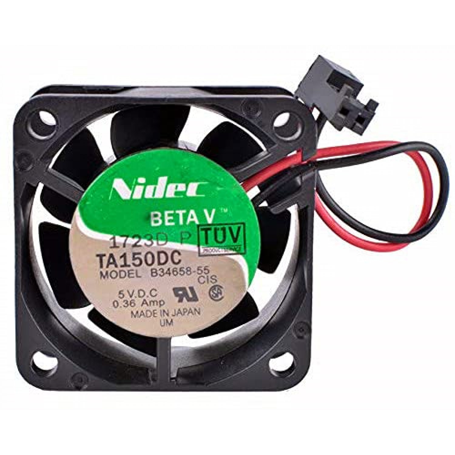 Ventilator switch NIDEC TA150DC B34658-55 5V 0.36A 2 fire 40x40x20mm Switch-uri