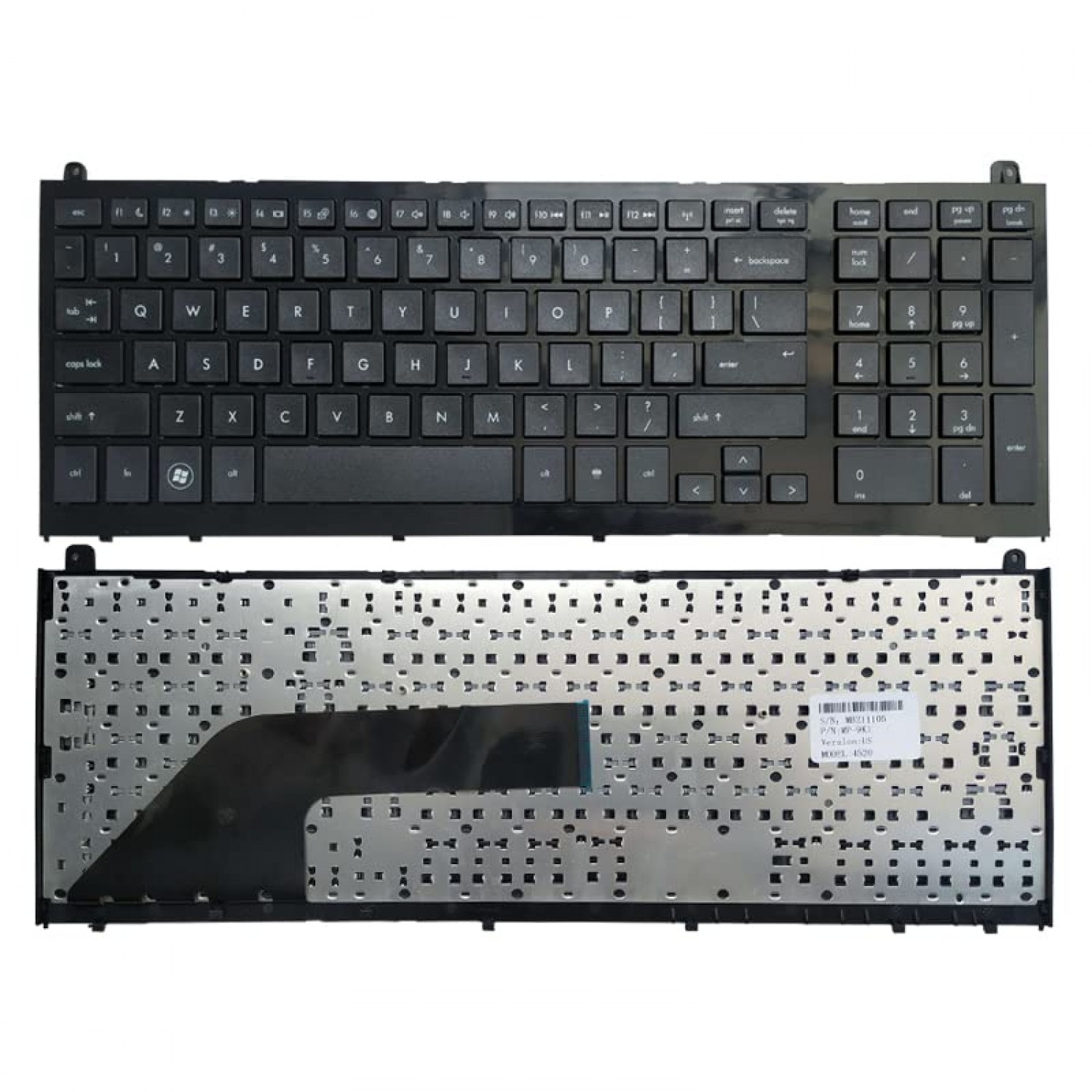Tastatura laptop noua HP PROBOOK 4520S Black Frame Black US Noi