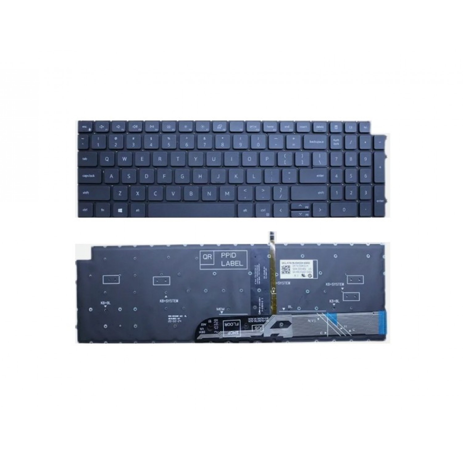Tastatura laptop noua Dell Inspiron 3511 3515 15 5515 5510 7510 16 Plus 7610 BLACK Backlit WIN8 US Noi