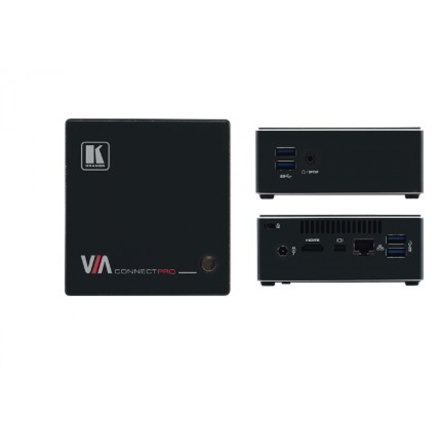 Mini PC Kramer VIA Connect PRO – Celeron 2955U, 8GB RAM, SSD 120GB – compact, silențios, ideal media / birou PC Desktop