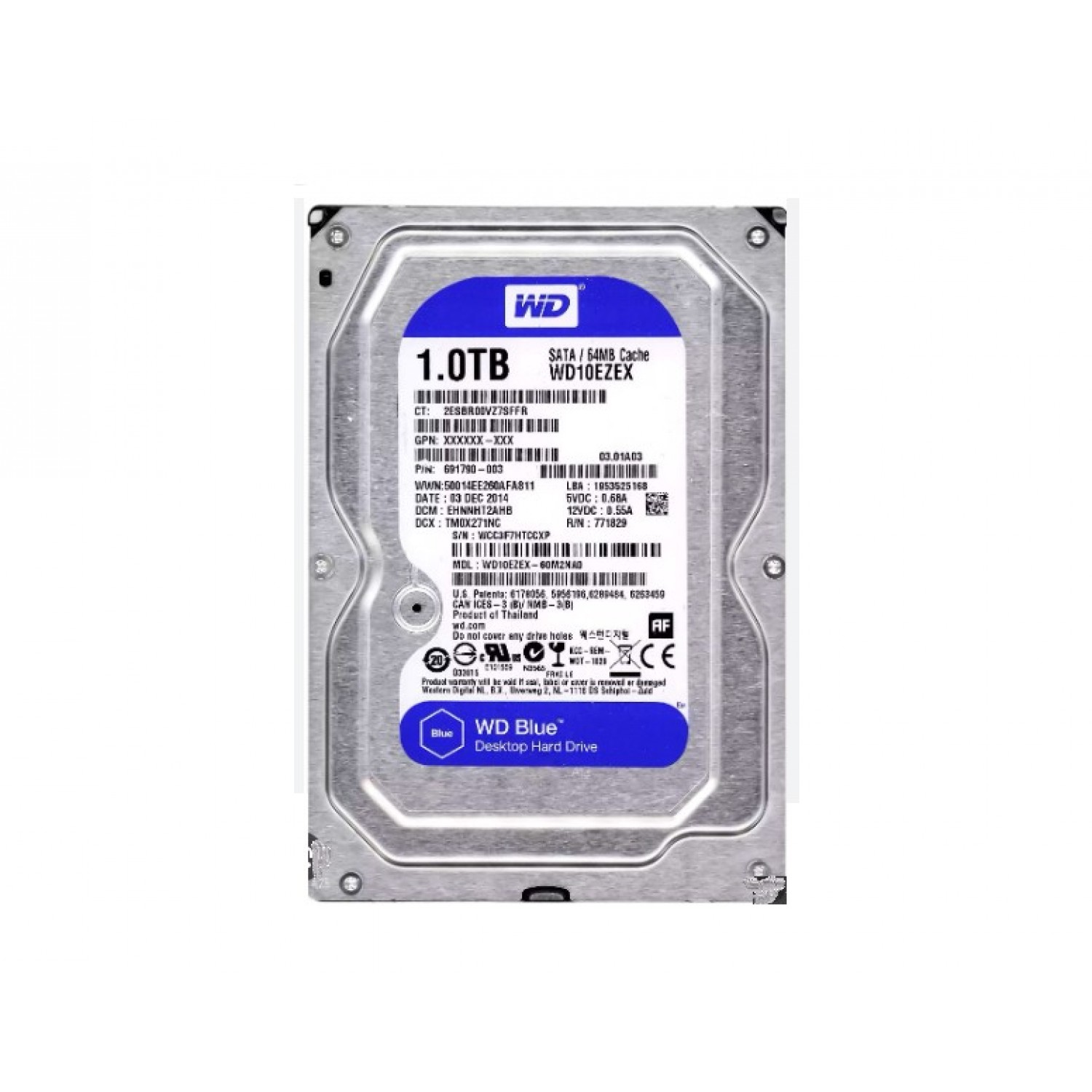 Hard disk PC Western Digital WD10EZEX 1TB SATA 6GB/s 7200rpm ca nou Hard Disk-uri PC