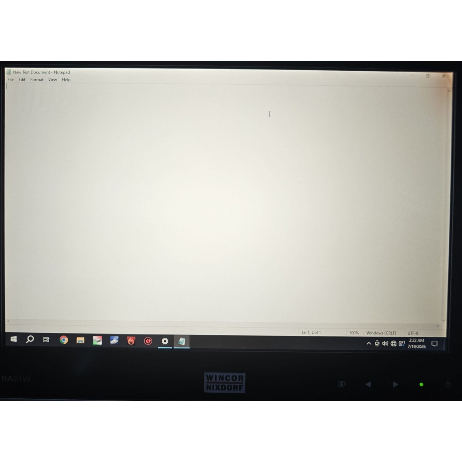 Monitor 10.1 INCH WINCOR NIXDORF BA91W mica pata in coltul dreapta sus Monitoare