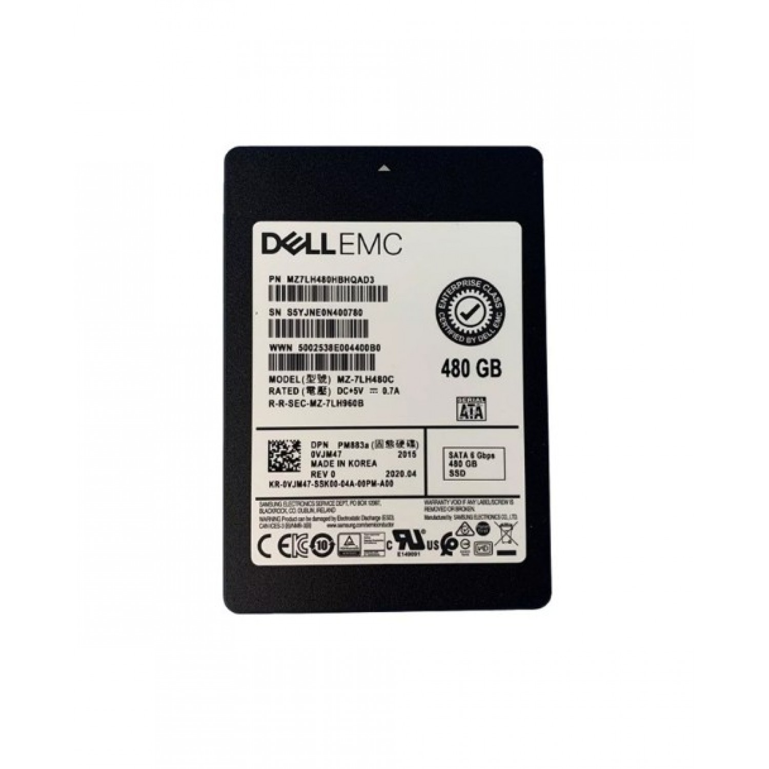 SSD DELL Enterprise  Read Intensive 480GB EMC PM883a DP/N 0VJM47 6Gbps 7mm Hard Disk-uri