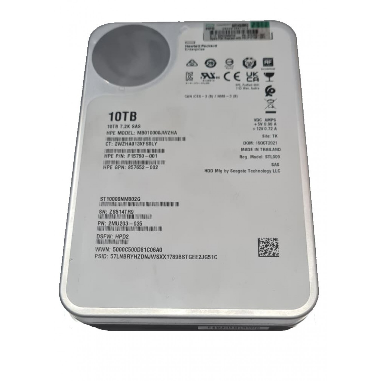 Hard disk server HP 10TB 7.2K SAS ST10000NM002G P15760-001 857652-002 Hardisk-uri Server