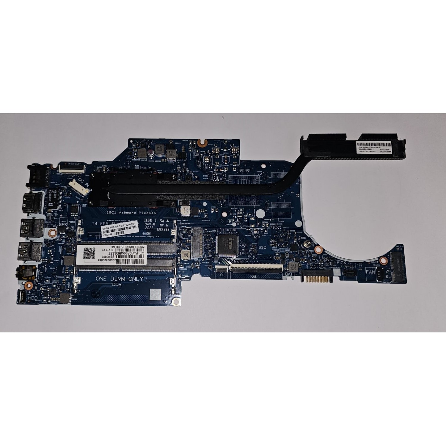 Placa de baza laptop second hand HP 14-DK L51929-601 cu procesor AMD Ryzen 5 3500U si radiator Placi de Baza