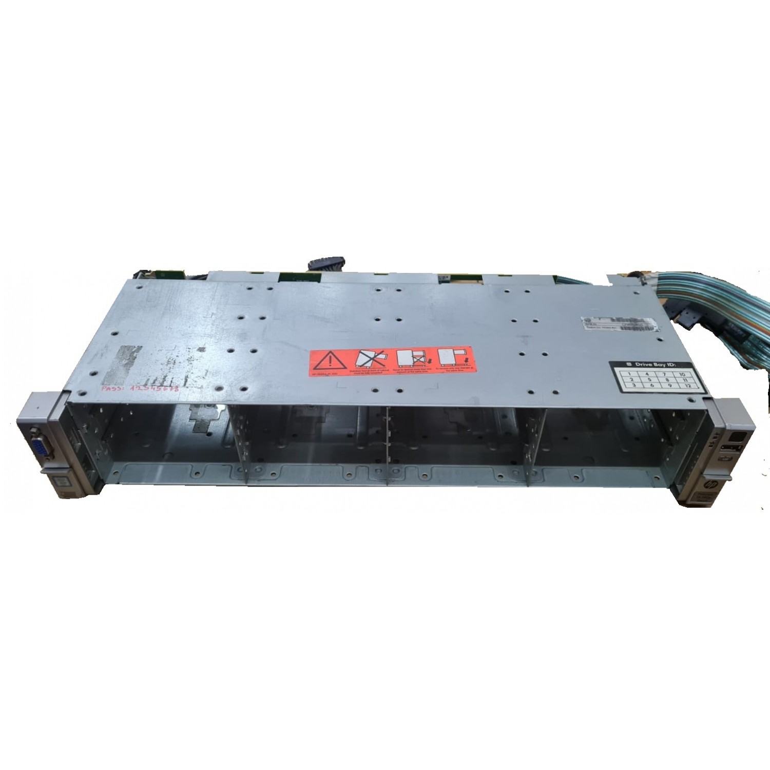 Carcasa fata cu urechi si backplane 647407-001 cu cabluri 12 X LFF HP ProLiant DL380p G8 Gen8 763482-B21 Diverse Server