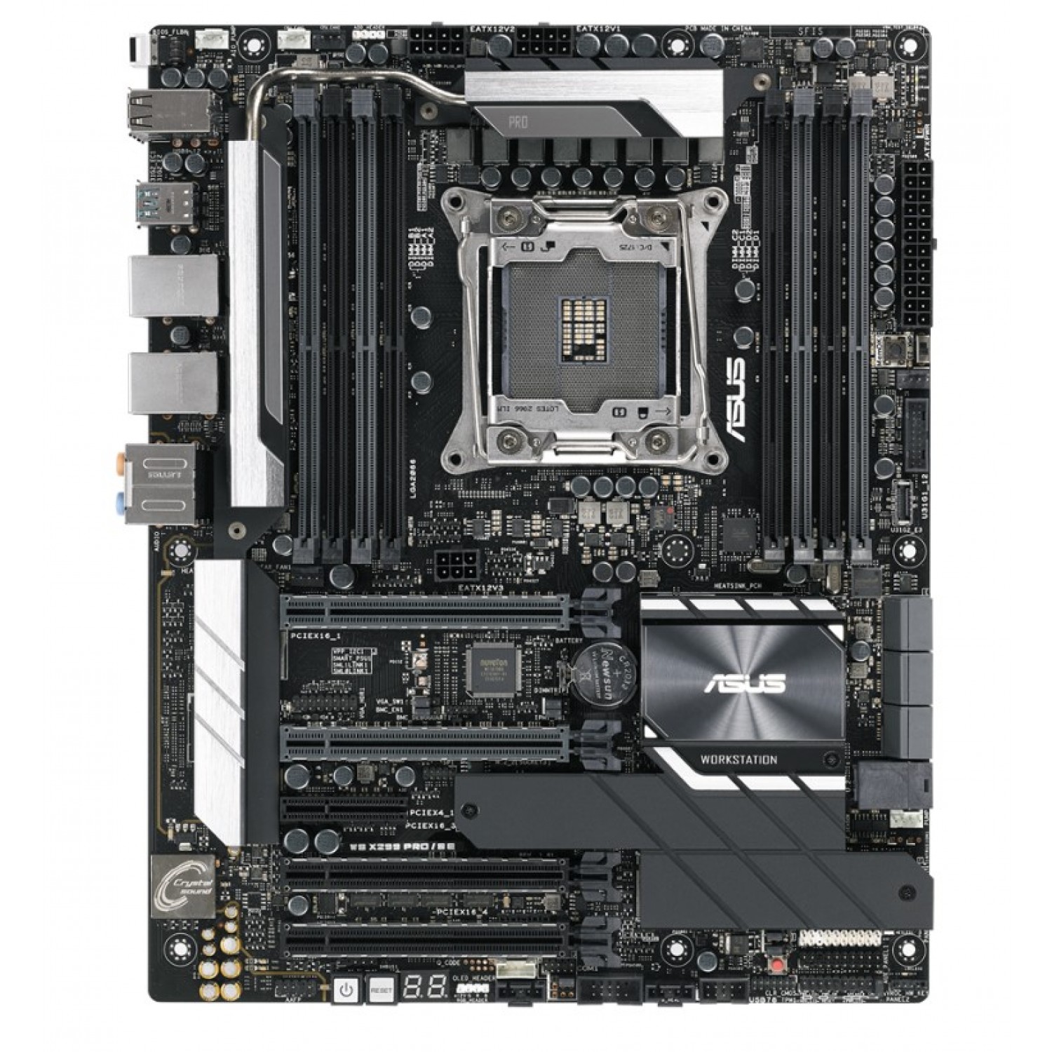 Kit Workstation ASUS WS X299 PRO/SE + Intel Core i7-9800X 8 Core 16 Threads + Water Cooling Corsair 120mm cu Modul TPM 2.0 LPC Second Hand