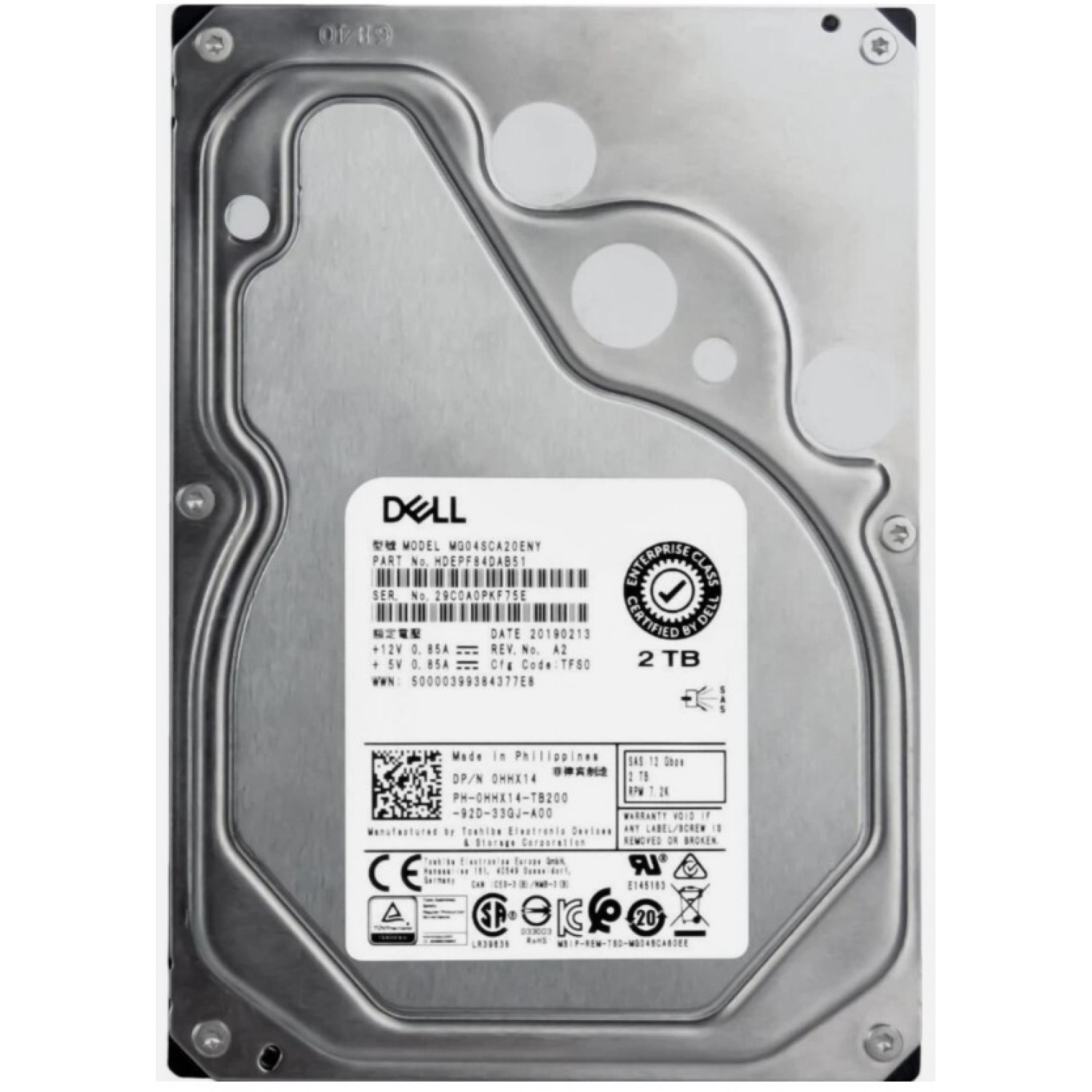 Dell HHX14 – HDD 2TB SAS 12Gb/s 7.2K 3.5" LFF 512n ATENTIE  NU ESTE SATA!!!!! NU MERGE PE PC Hardisk-uri Server