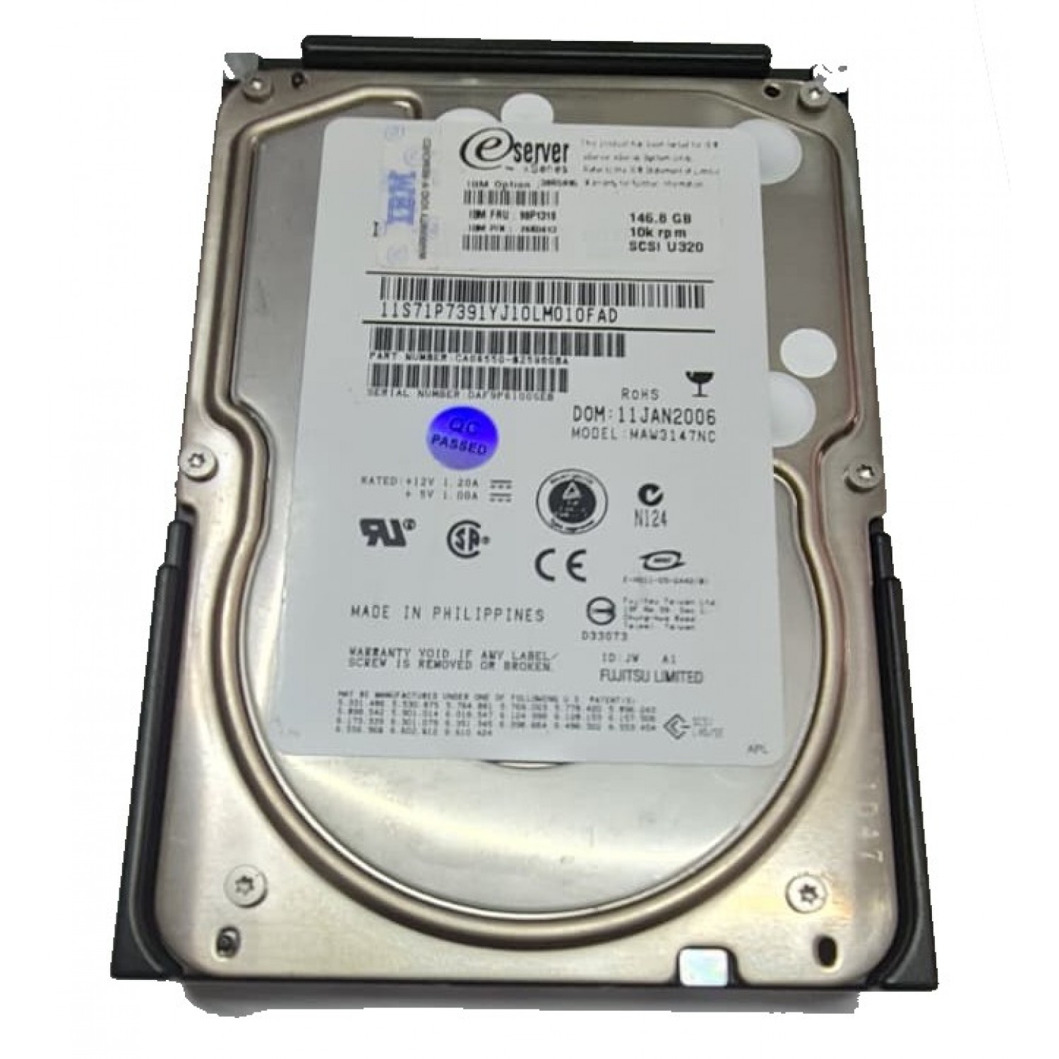 Hard disk server SCSI U320 IBM 146.8GB 10K FRU 90P1310 Diverse Server