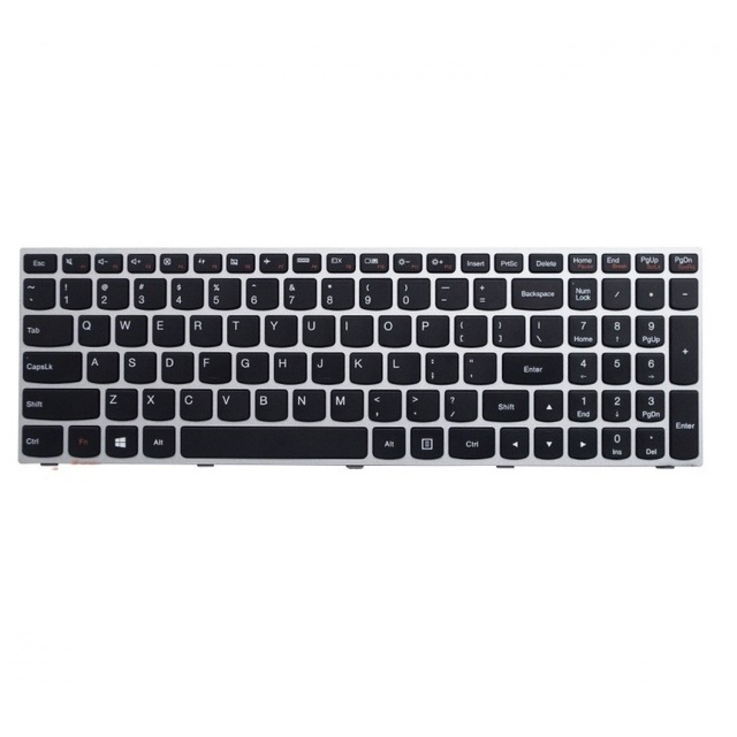 Tastatura laptop noua LENOVO G500S G50-70 Silver Frame Black US (WIN 8) US