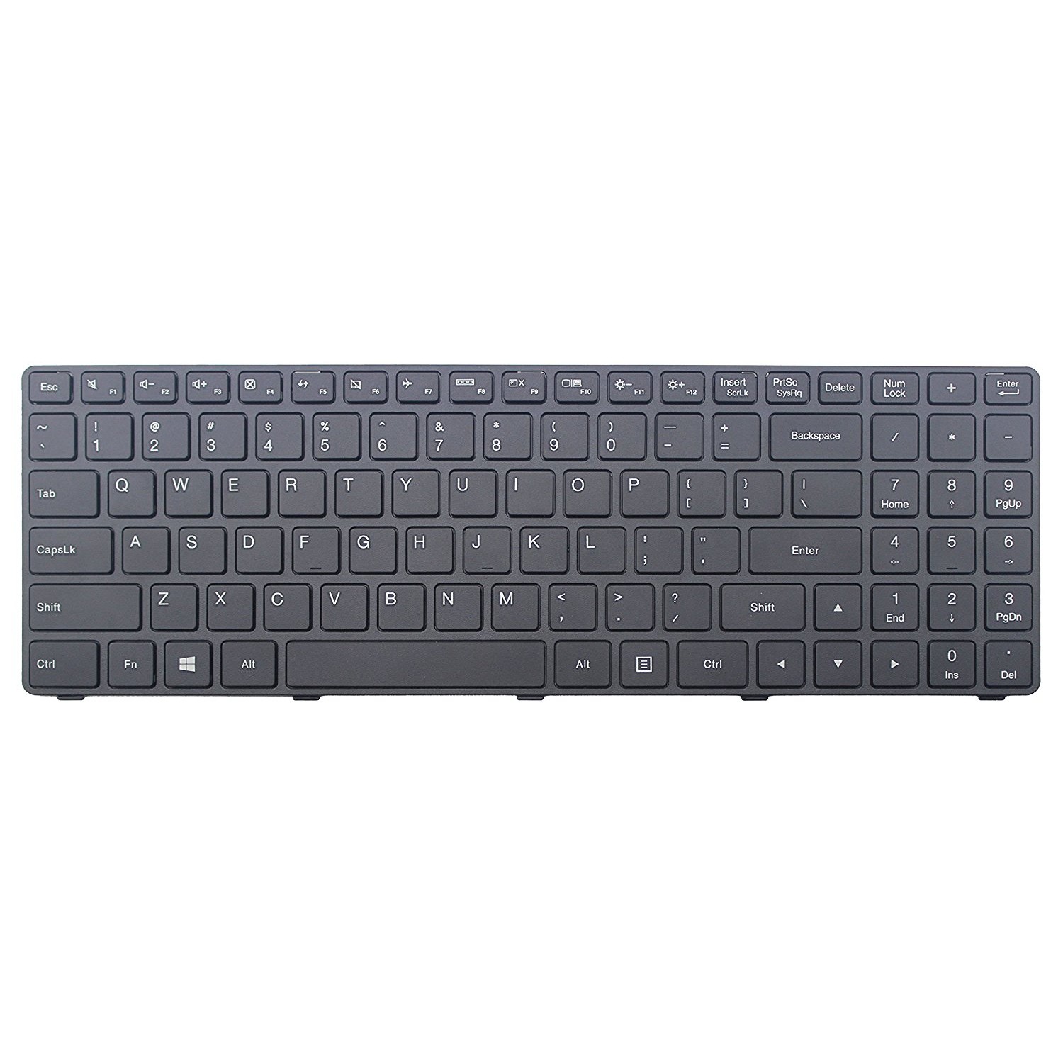 Tastatura laptop noua LENOVO Ideapad 100-15IBD Black Frame Black WIN8 US OEM
