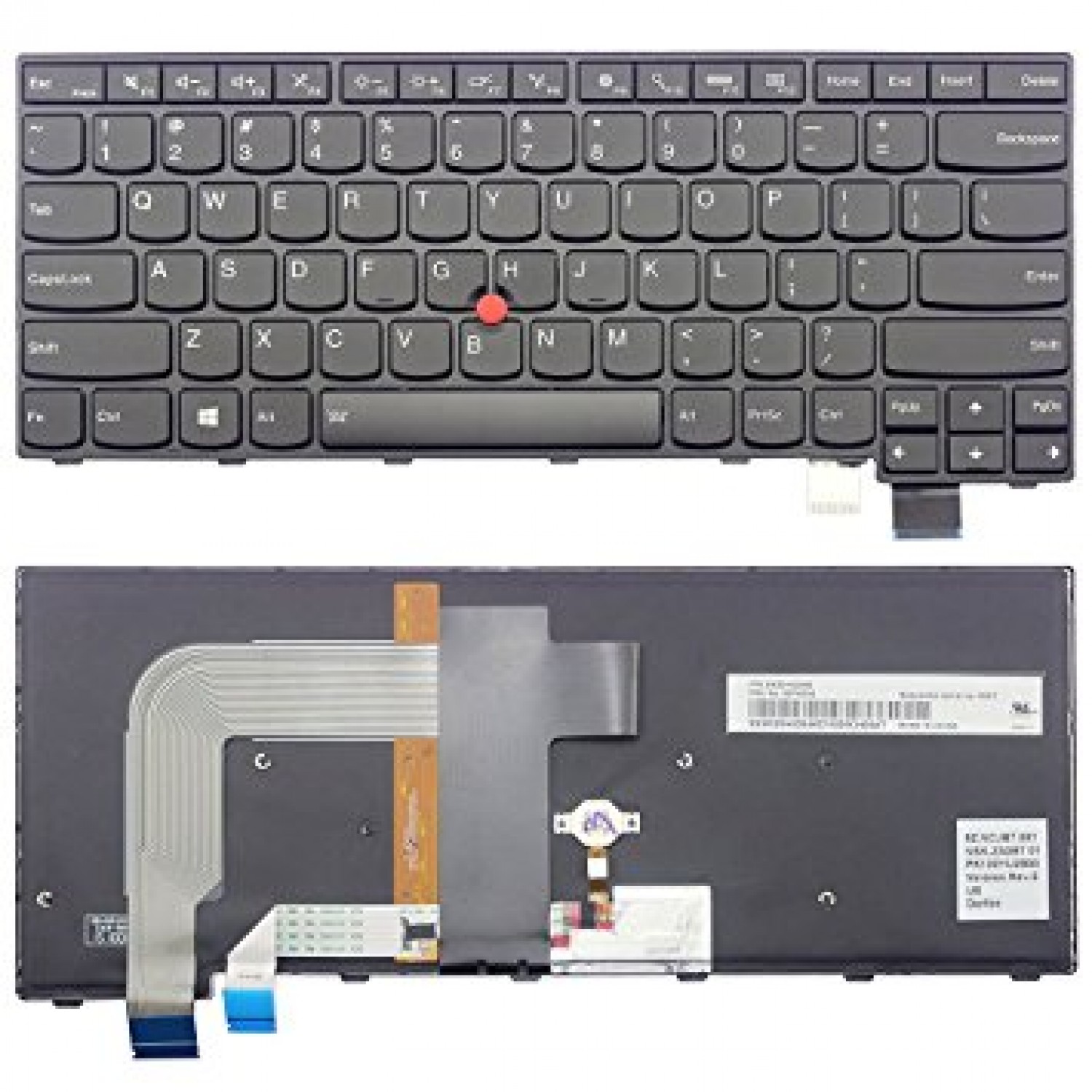Tastatura laptop noua LEnovo Thinkpad T470S Black Frame Black ( Backlit, For WIN8) US