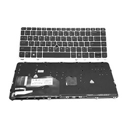 Tastatura laptop noua HP Elitebook 840 G1 850 G1 Silver Frame Black Backlit US
