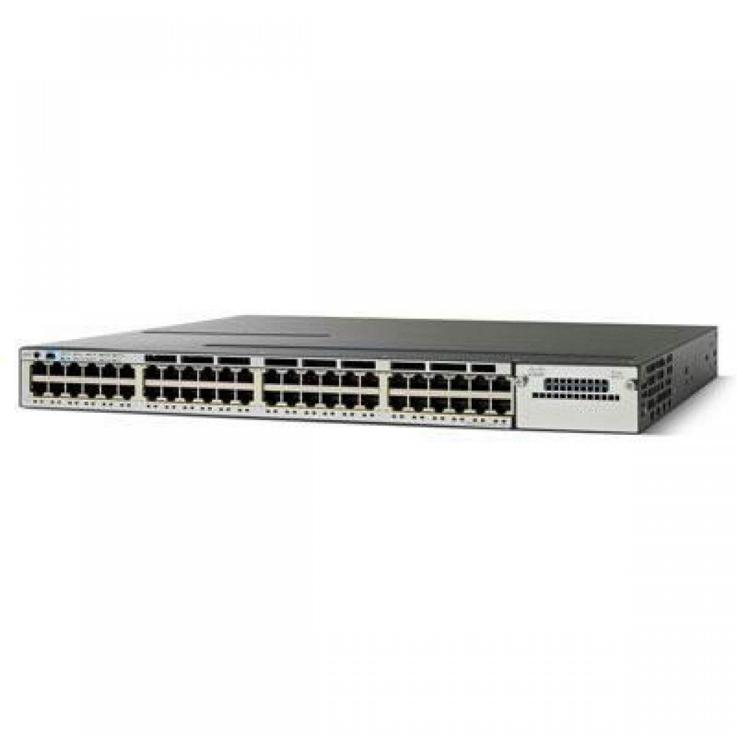 Switch Cisco Catalyst WS-C3750X-48P-S Layer 3 48 x 10/100/1000 Ethernet PoE 2 X 715W cu C3KX-NM-1G Switch-uri