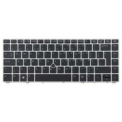 Tastatura laptop ca noua HP Elitebook Folio 9470m Silver Frame Black Backlit UK