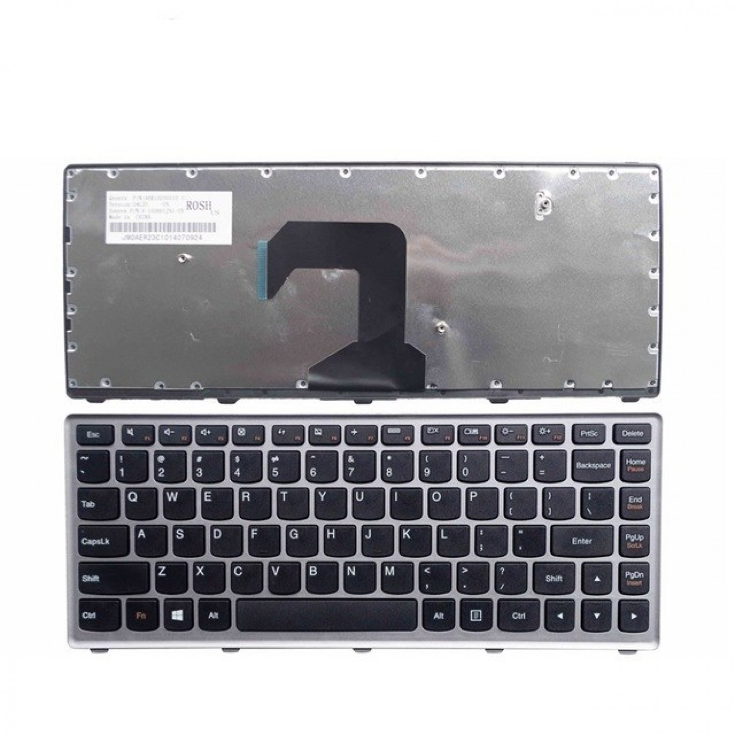 Tastatura laptop noua LENOVO U410 Silver Frame Black WIN 8 US