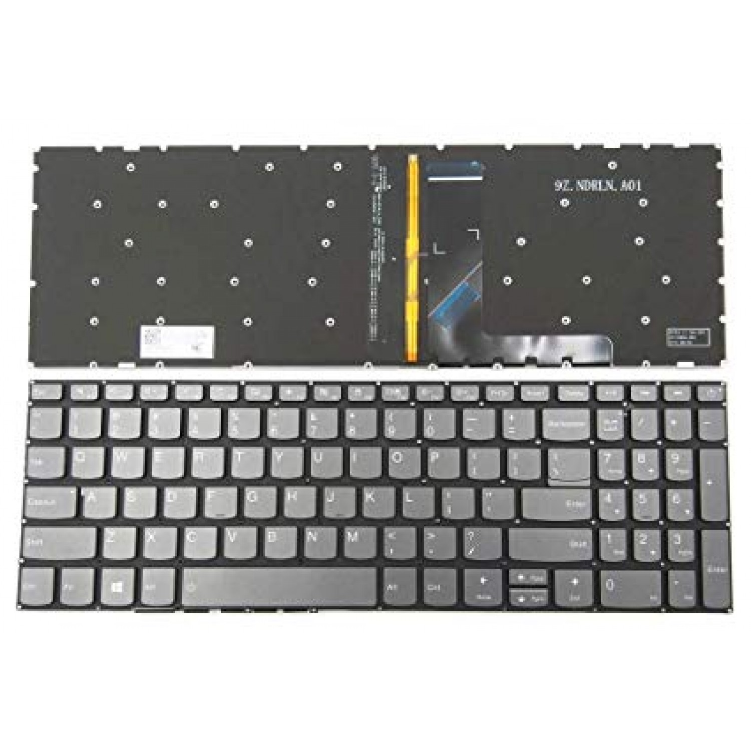 Tastatura laptop noua Lenovo Ideapad 320-15ABR 320-15ISK Gray US Backlit (without frame)