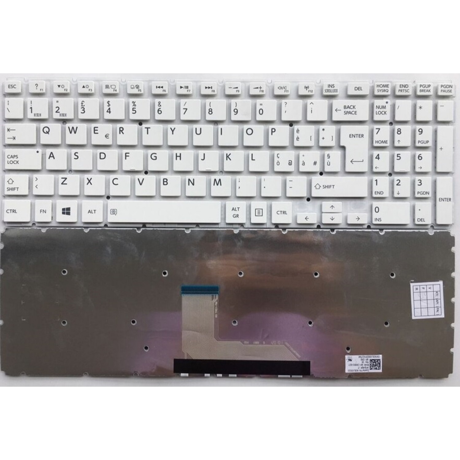 Tastatura laptop noua Toshiba Satellite L50-B S50-B L50D-B L50T-B L50DT-B L55D-B S55-B S55T-B S55D-B White without Frame Win 8 Ver2 Layout UK