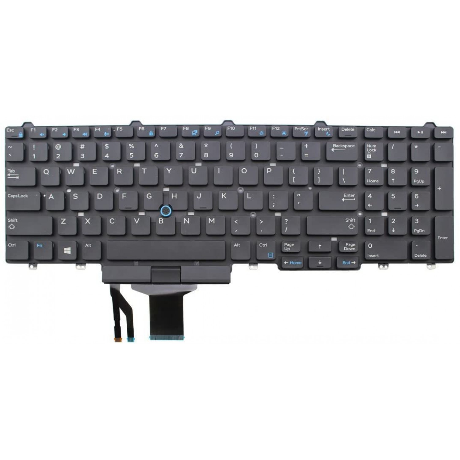 Tastatura laptop noua E5550 E5570 BLACK US (backlit,With Point Stick ) DP/N MFKWK