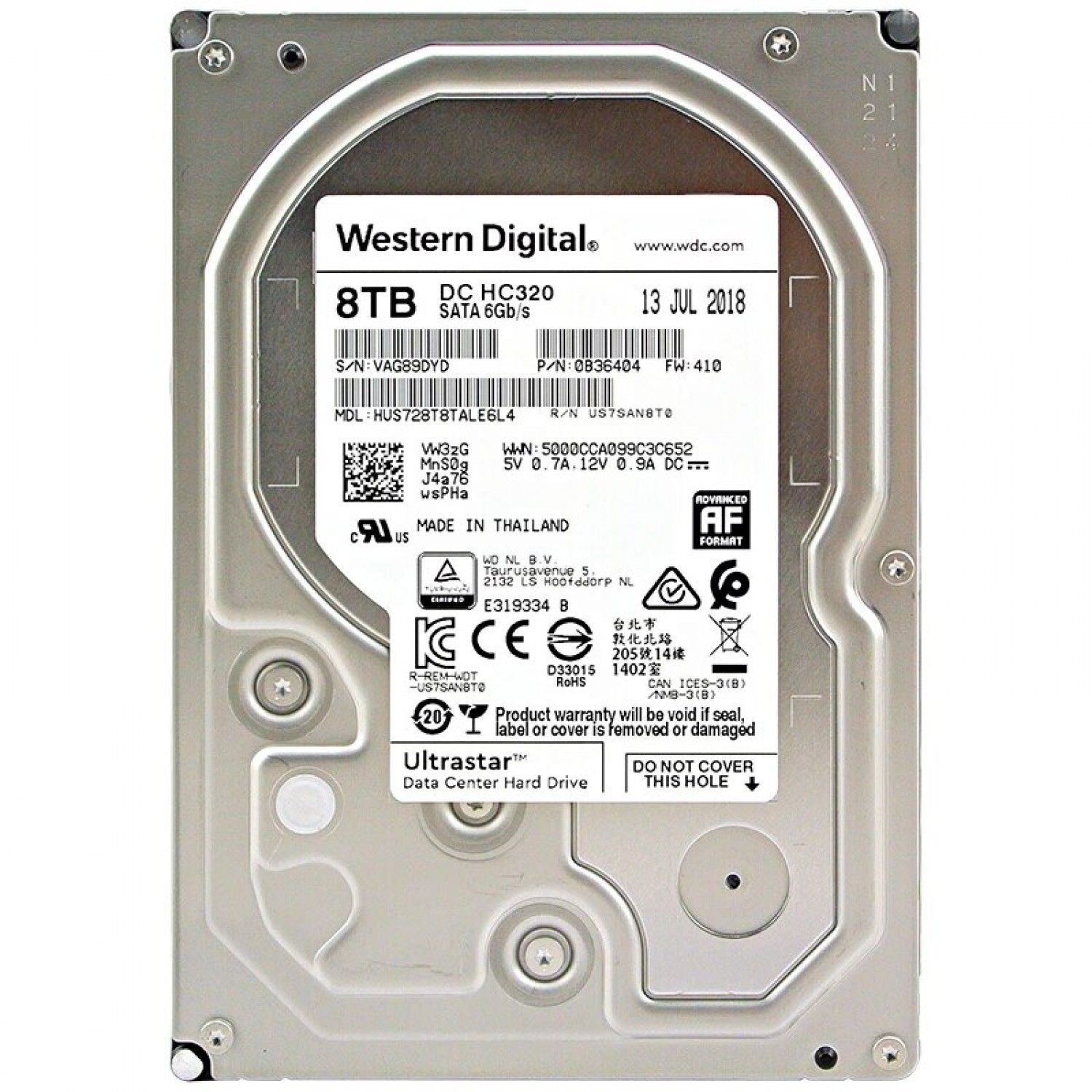Hard disk Western Digital HGST Ultrastar 7K8 3.5 8TB 7200rpm 256MB Cache SATA3 HUS728T8TALE6L4