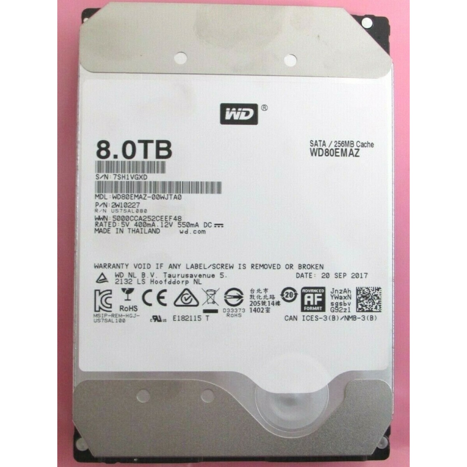Hard disk Western Digital 3.5 8TB 5400rpm 256MB Cache SATA3 WD80EMAZ-00WJTA0