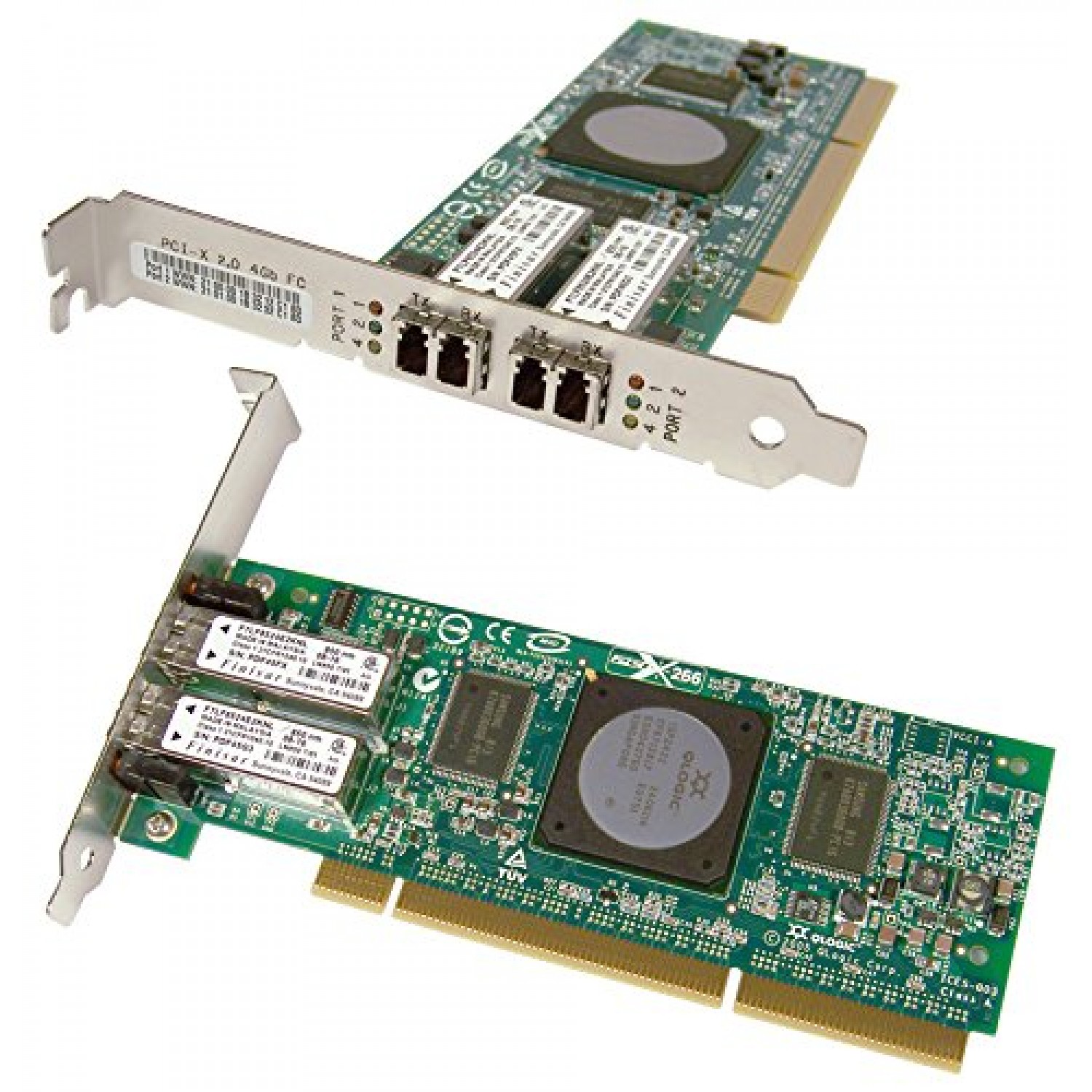Placa de retea Fiber Channel HP Qlogic AB379-60101 PCI-X 2.0 FC Dual Port 4GB FC2410401-70 E