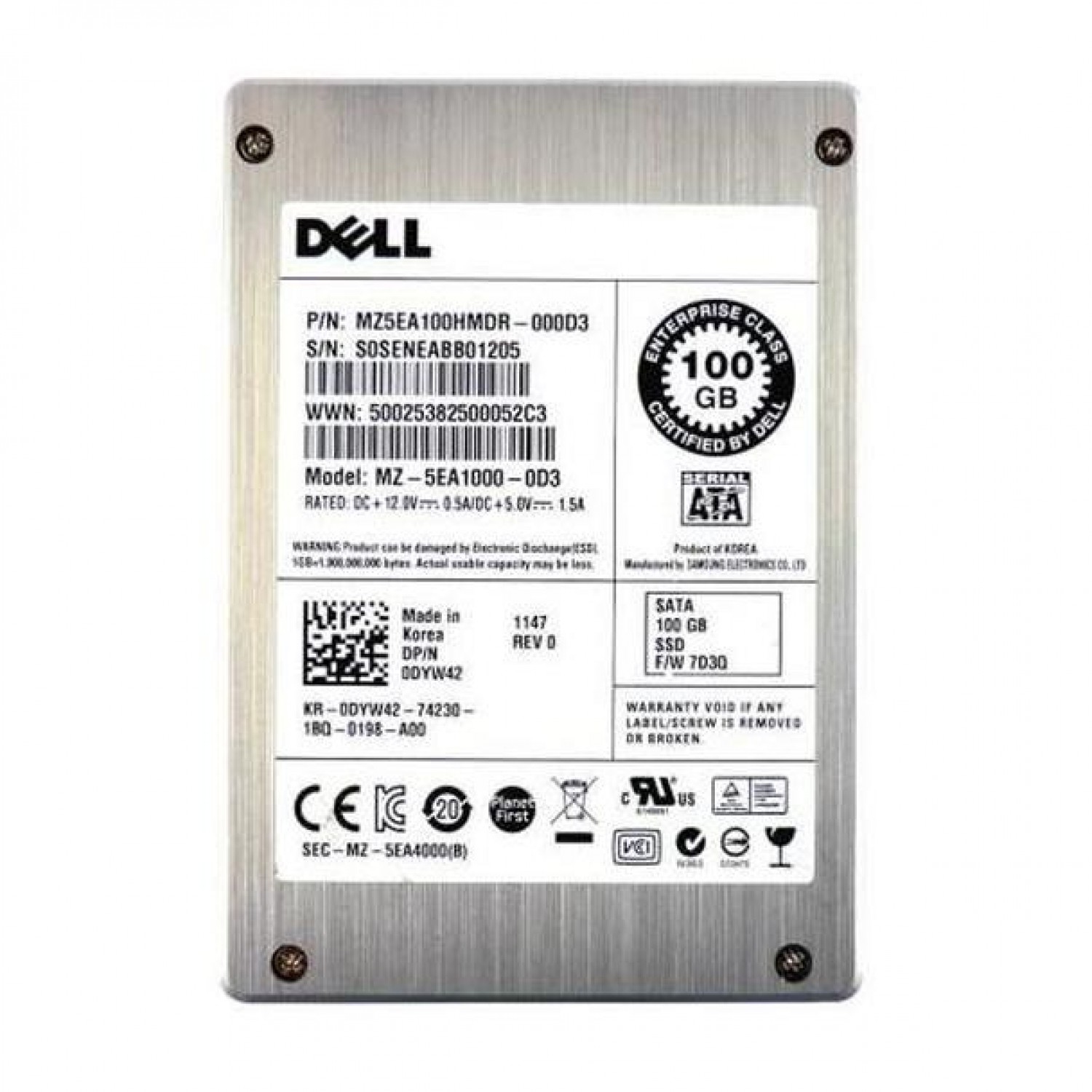 SSD server sata 2.5" 100gb DELL DYW42 Model MZ-5EA1000-0D3