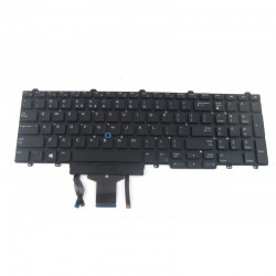 Tastatura laptop second hand Dell Latitude E5550 E5570 5580 / Precision 15 3510 / 7510 Backlit cu Rama DPN 0383D7 Layout US